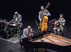 The Freddy Cole Quartet with Curtis Boyd drums, Elias Bailey bass, and Randy Napoleon guitar