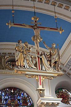 The elaborate pendant cross, St Mary le Bow