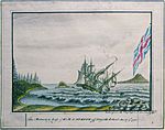 The melancholy loss of HMS Sirius off Norfolk Island March 19th 1790 - George Raper.jpg