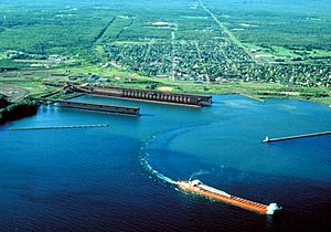 Aerial view of Two Harbors