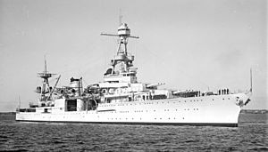 USS Louisville (CA-28) visiting Australia, 2 February 1938