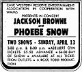 WMMS Presents Jackson Browne - 1975 print ad