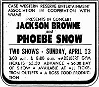 WMMS Presents Jackson Browne - 1975 print ad
