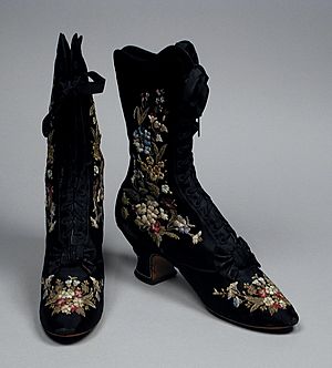 Woman's embroidered boots 1885