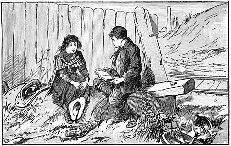 03 Nelly's first lesson-Illustration by Gordon Browne for Facing Death by G A Henty