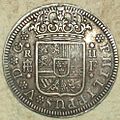 2 Reales (Plata) de Felipe V con "ceca" de Segovia 1723 Reverso