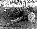 522nd Field Artillery Bn. in action in Bruyères 1944-10-18