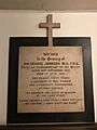 A memorial to George Johnson in St James's Church, Piccadilly