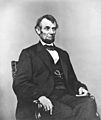 Abraham Lincoln seated, Feb 9, 1864