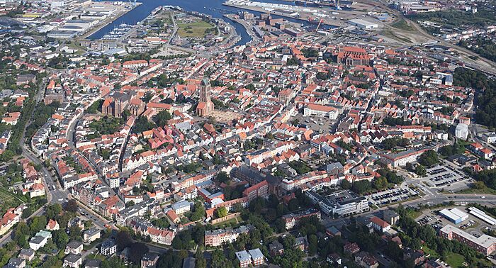 Aerial image of Wismar (view from the south)