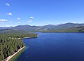 Aerial view of Priest Lake Idaho