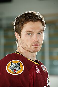 Alex Bolduc of the Chicago Wolves during January 13, 2014 road game in Des Moines against the Iowa Wild (50517131092).jpg