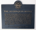 Algonquin Hotel Landmark Sign
