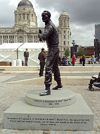Captain F.J.Walker statue, Pier Head, Liverpool - DSC06818