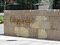 Citygarden limestone wall sign