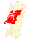 Location of the commune of Aisén in Aysén del General Carlos Ibáñez del Campo Region