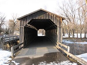 Covered Bridge, Cedarburg, Wisconsin - end view in 2008