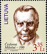 Czesław Miłosz 2011 Lithuania stamp