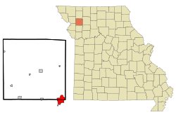 Location of Cameron, Missouri