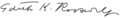Edith Roosevelt Signature