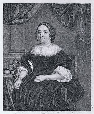 Engraving of Rachel, Countess of Middlesex, c.1660-1670