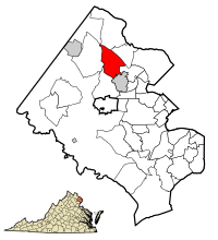 Location of Wolf Trap in Fairfax County, Virginia