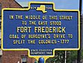 Fort Frederick Historic Marker