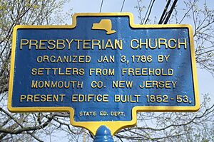 Freehold Presbyterian Church marker