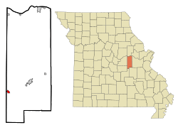 Location of Bland, Missouri
