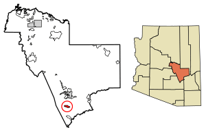 Location of El Capitan in Gila County, Arizona.