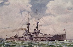 HMS Vanguard postcard