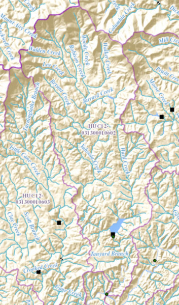 HUC 031300010602 - Yahoola Creekf