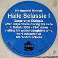 Haile Selassie I Blue Plaque Great Malvern