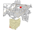 Hamilton County Ohio Incorporated and Unincorporated areas Woodlawn highlighted