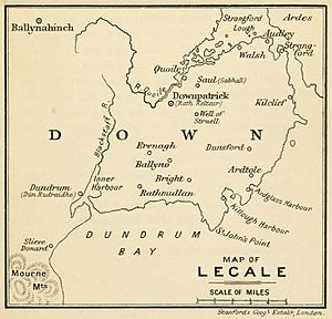Historic map of Lecale - Alice Stopford Green, 1912