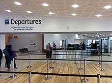 Hobart International Airport departure zone.gk