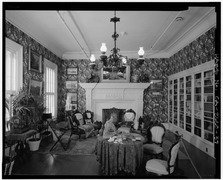 INTERIOR VIEW, FIRST FLOOR FAMILY ROOM, FACING NORTH - General Phineas Banning Residence, 401 East M Street, Wilmington, Los Angeles County, CA HABS CAL,19-WILM,2-37
