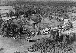 Indian Fields Methodist Campground, Aerial View, SC Route 73, .7 mile from SC Route 15, Saint George vicinity (Dorchester County, South Carolina)