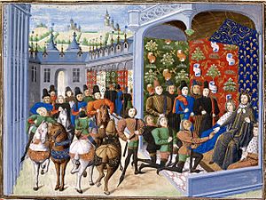 Isabeau of Bavaria and Charles VI at the Treaty of Troyes