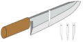 Japanese knife blade types B