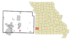 Location of Fidelity, Missouri
