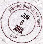 Jumping Branch WV postmark