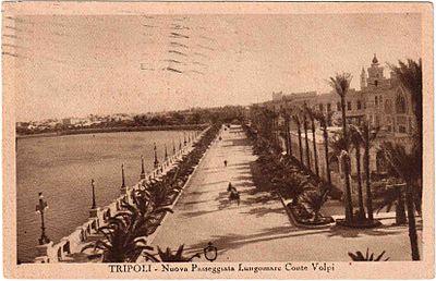 Libia-Tripoli-1935-lungomare-Conte-Volpi
