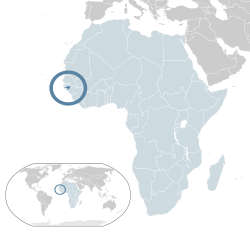 Location of Guinea Bissau in Africa