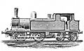 London & Southwestern Railway O2 Class 0-4-4T no 201 – black and white, cropped