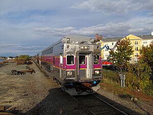 MBTA car 1801 approaching Salem