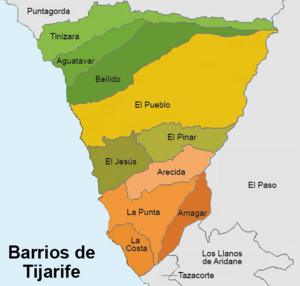 Map Barrios de Tijarafe