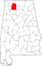 Map of Alabama highlighting Lawrence County.svg
