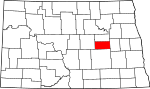 State map highlighting Foster County