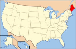 Maine's location in the United States.